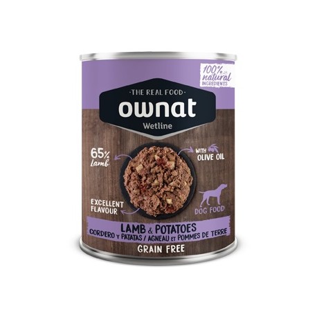 Ownat Boîte agneau & pomme de terre pour chien 395g