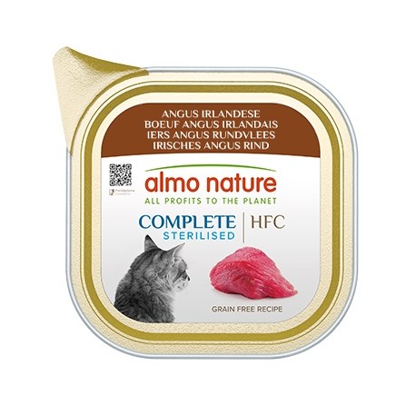 Almo Nature Barquette pour chat HFC Complete sterilised boeuf 85g