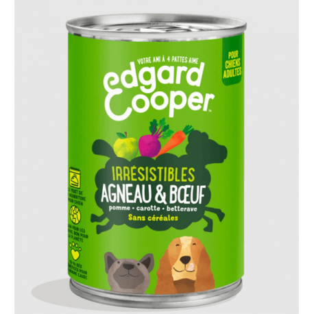 Edgar&Cooper Boîte agneau & boeuf pour chien 400g